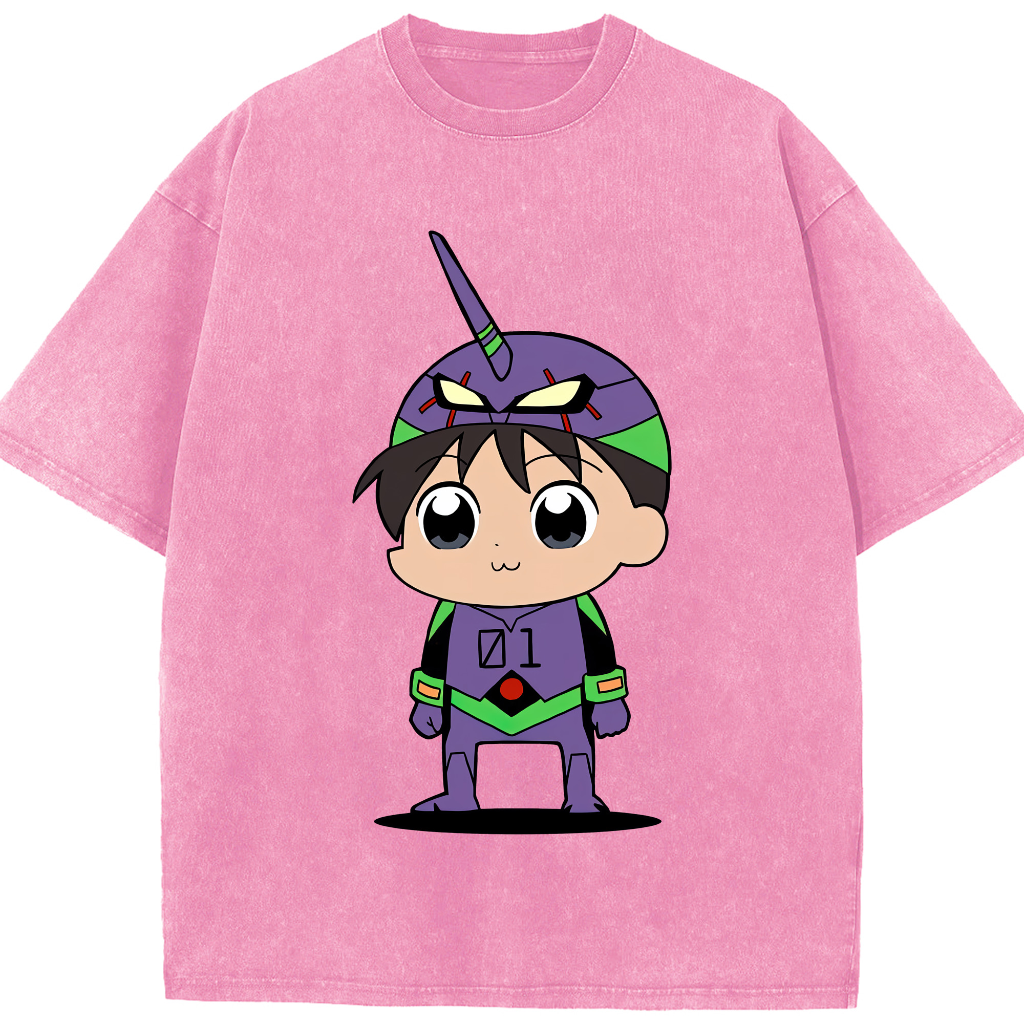 （画像用） EVA 新世紀エヴァンゲリオン 綿100% ヴィンテージ風 半袖Tシャツ（フロントプリント）